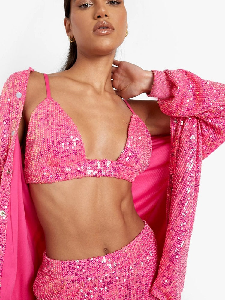 Presley Sequin Two Piece Pant Set