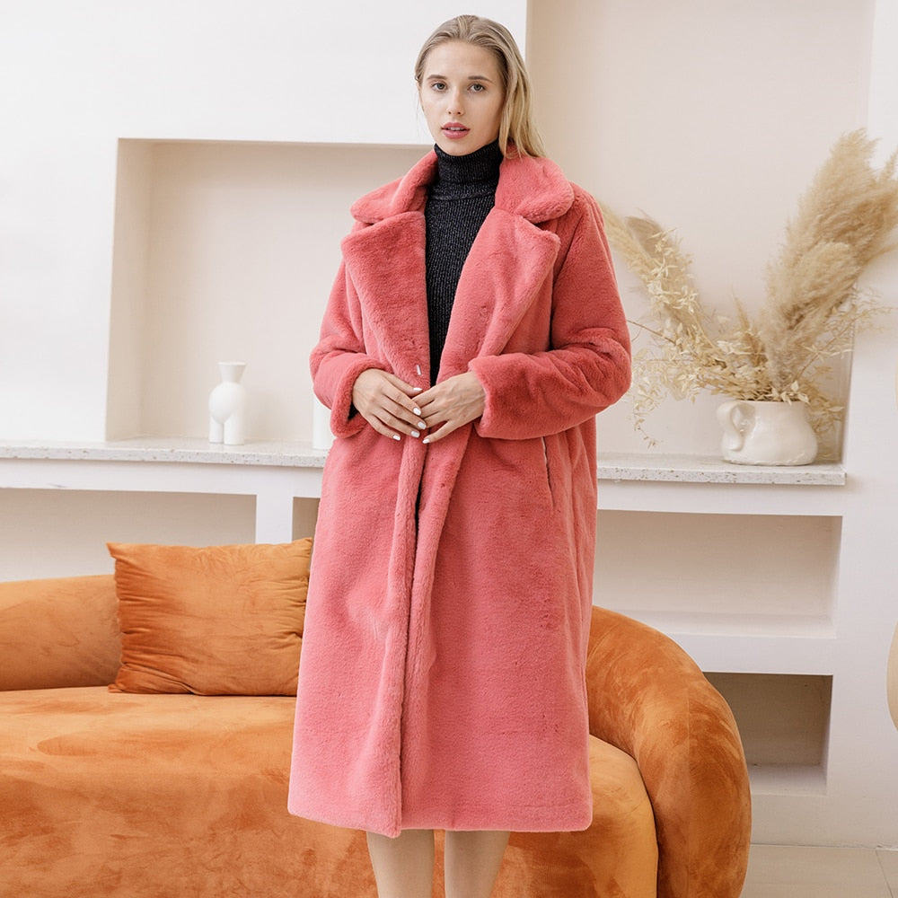 Sassie Oversize Vegan Fur Coat