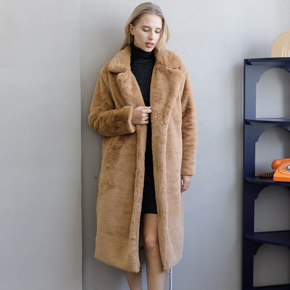 Sassie Oversize Vegan Fur Coat