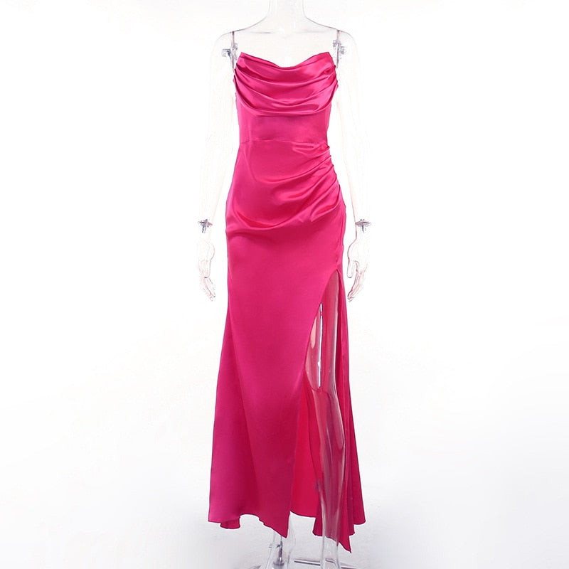 Molly Satin Split Maxi Dress
