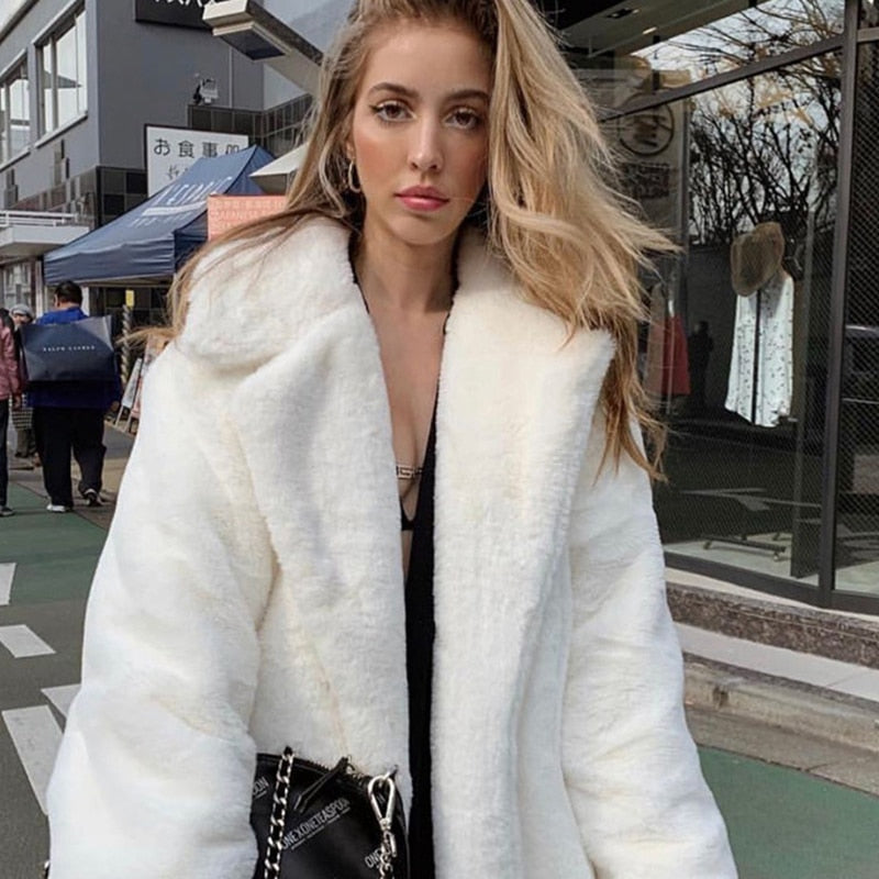 Sassie Oversize Vegan Fur Coat