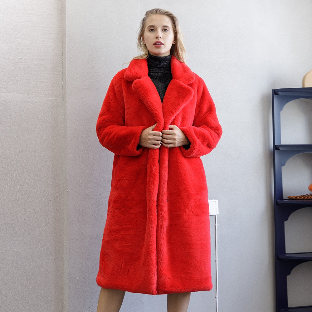 Sassie Oversize Vegan Fur Coat