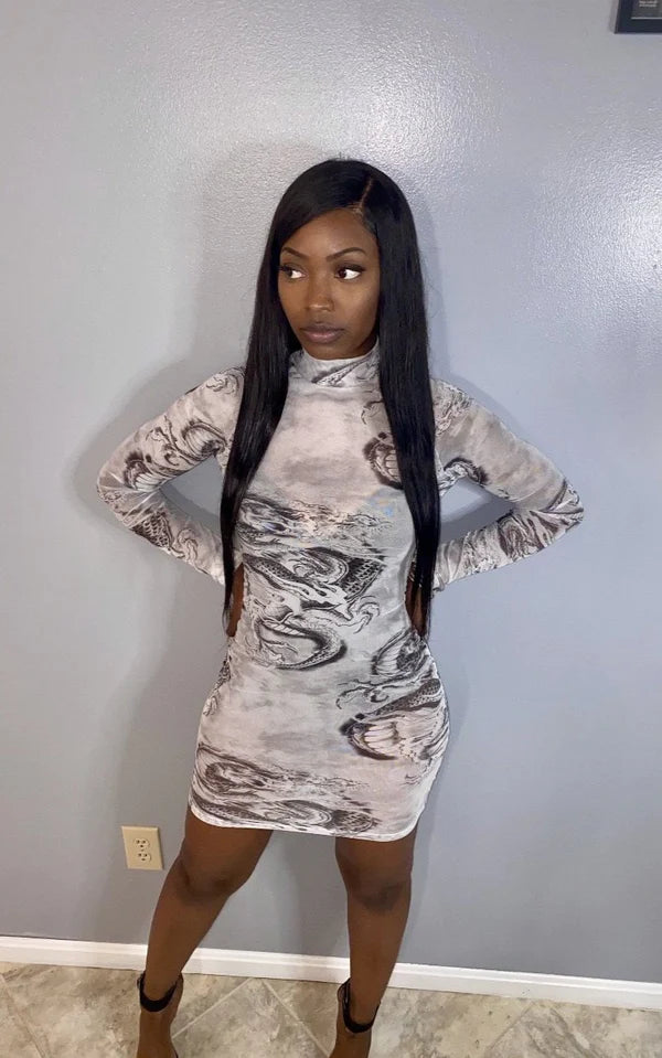 Pearl Dragon Mini Dress