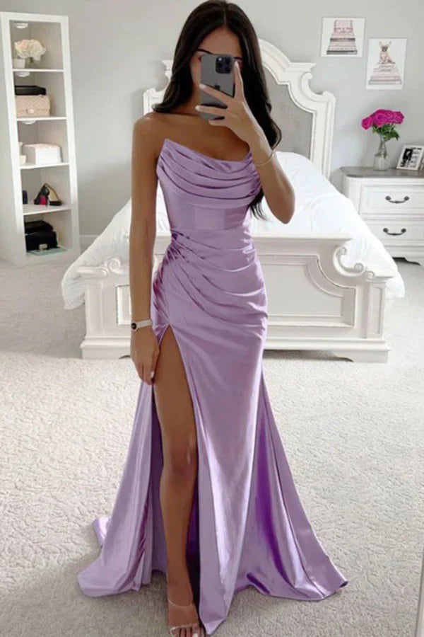 Molly Satin Split Maxi Dress