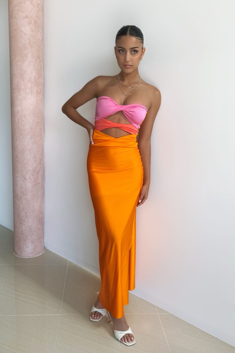 Kourtney Strapless Bodycon Maxi