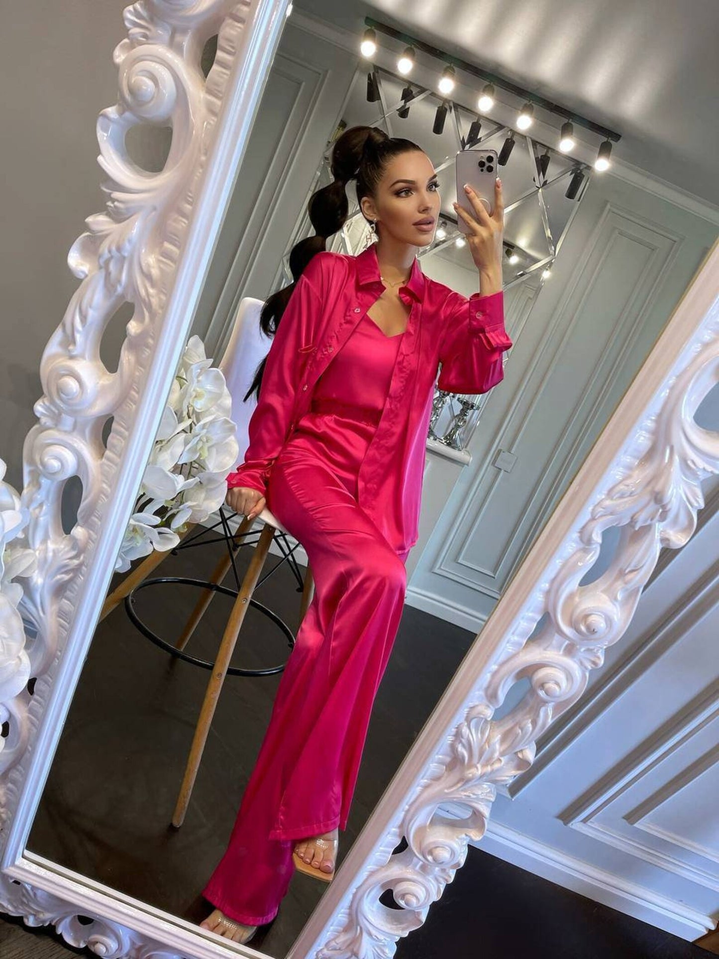 The Meg Satin Suit 2 Piece Set 💜