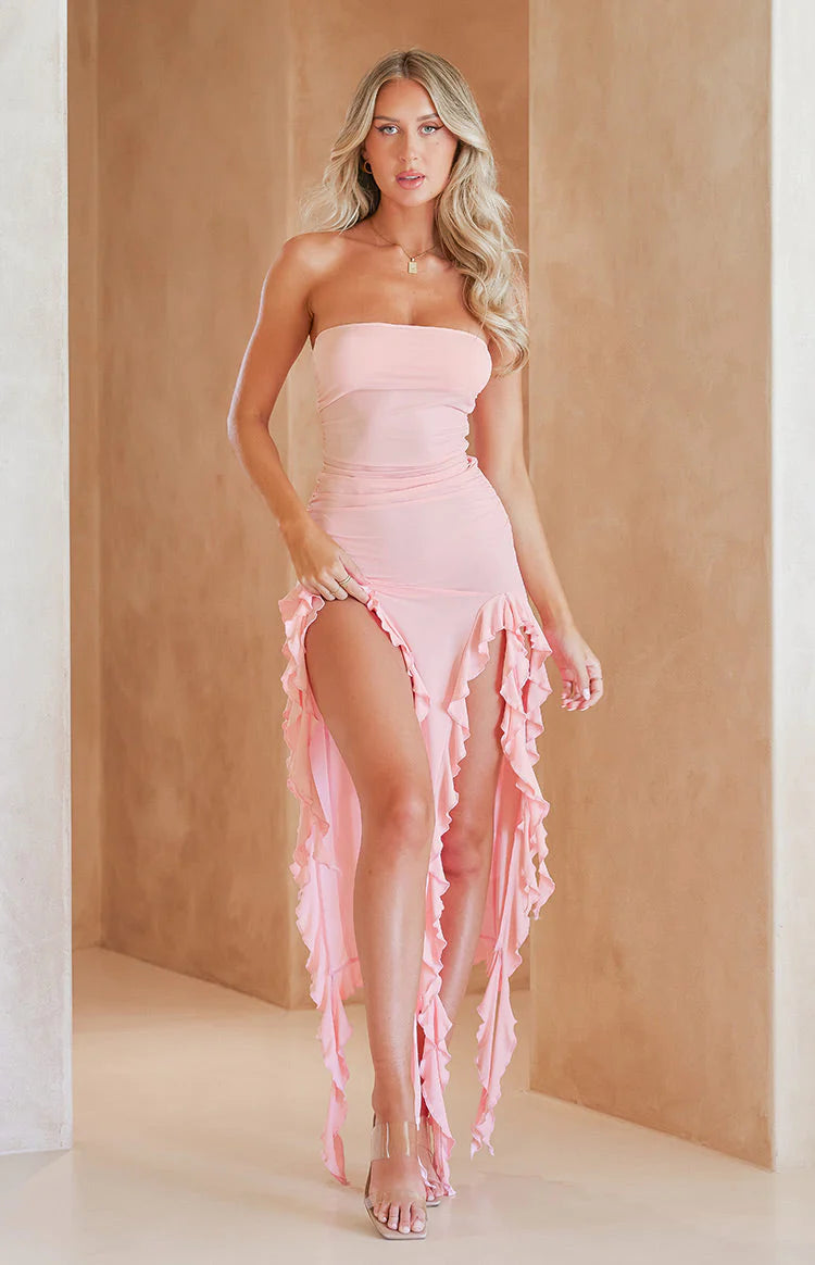 Stormi Tube Slip Midi Dress