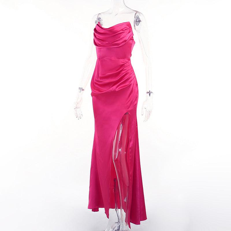 Molly Satin Split Maxi Dress