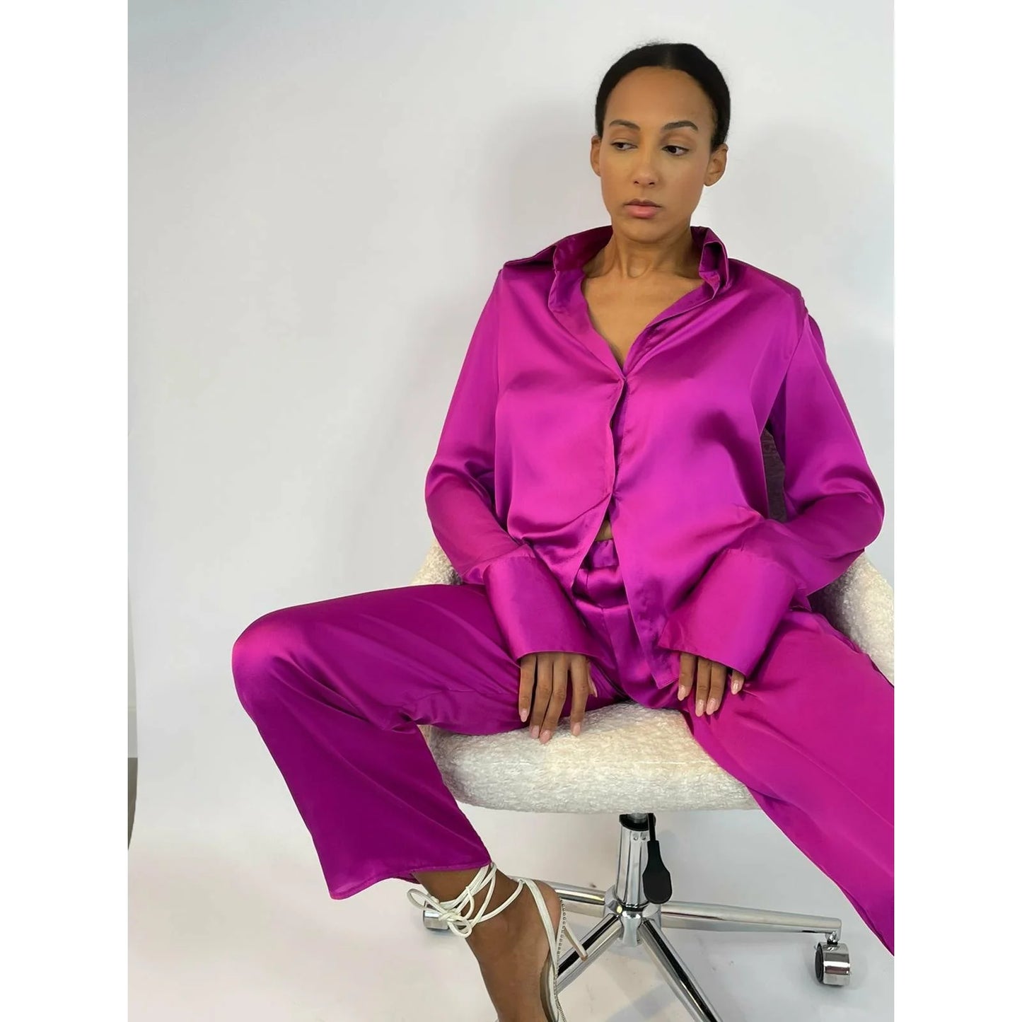 The Meg Satin Suit 2 Piece Set 💜