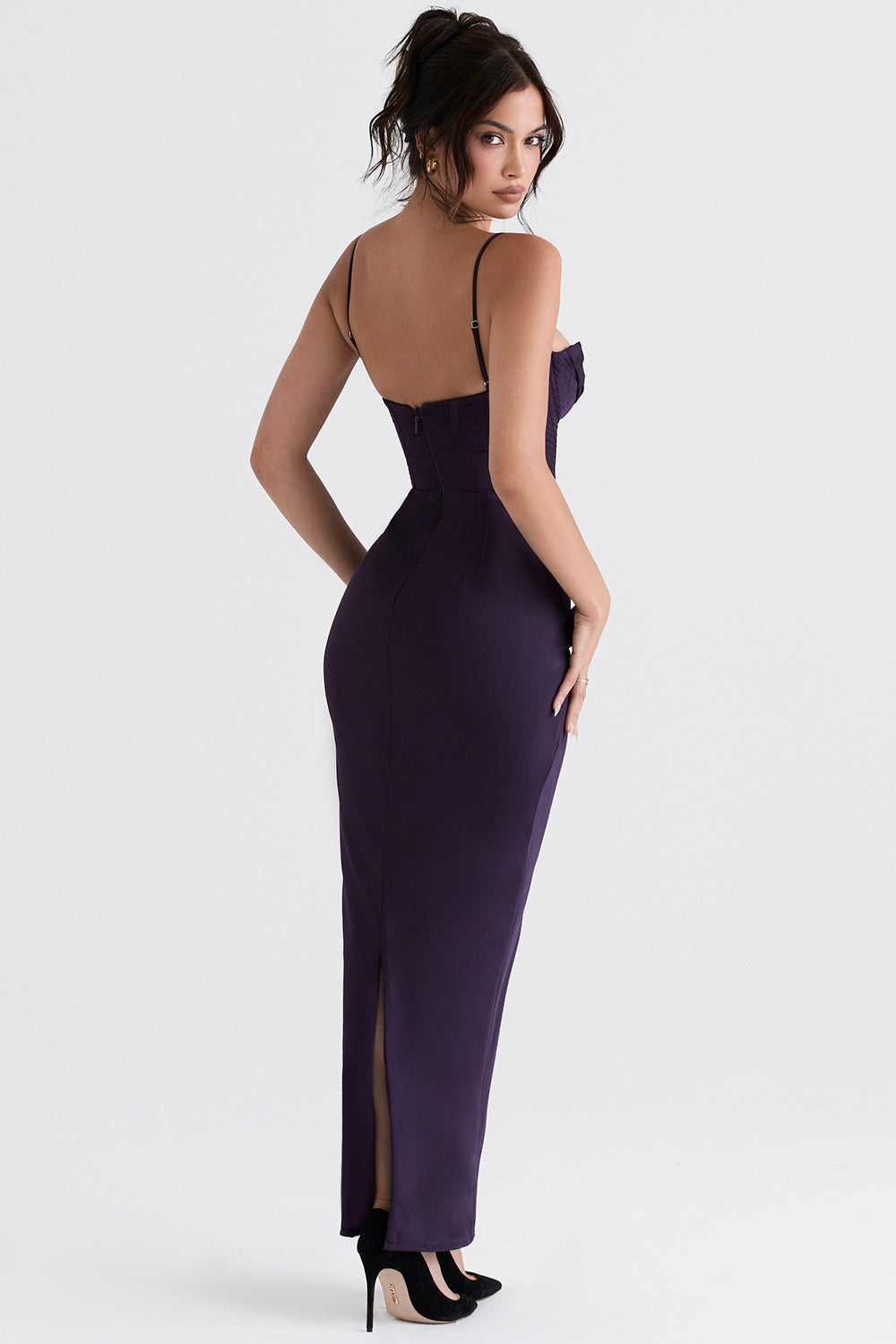 Met Gal Satin Maxi Bodycon Dress