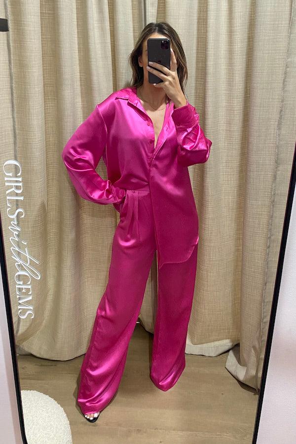 The Meg Satin Suit 2 Piece Set 💜