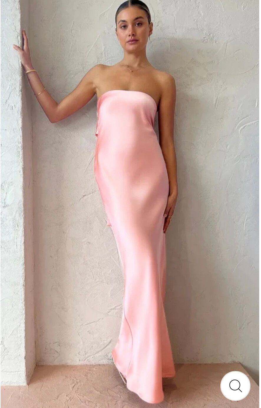 Charlie Strapless Satin Dress