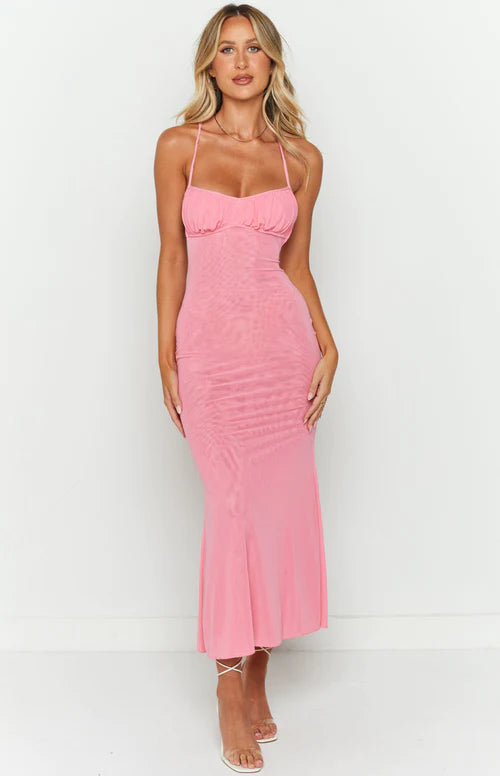 Pure Pink Maxi Dress π