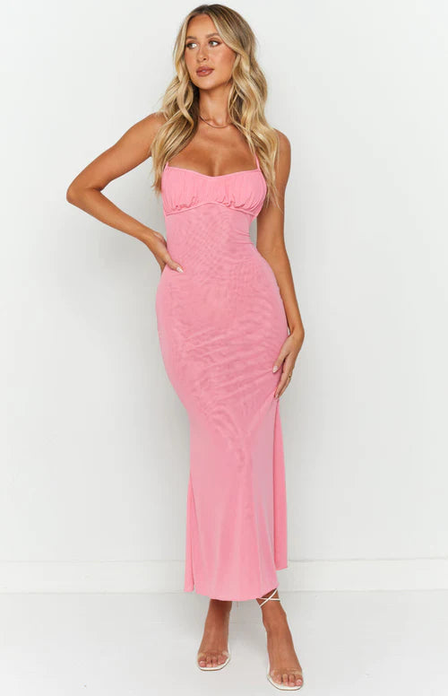 Pure Pink Maxi Dress π