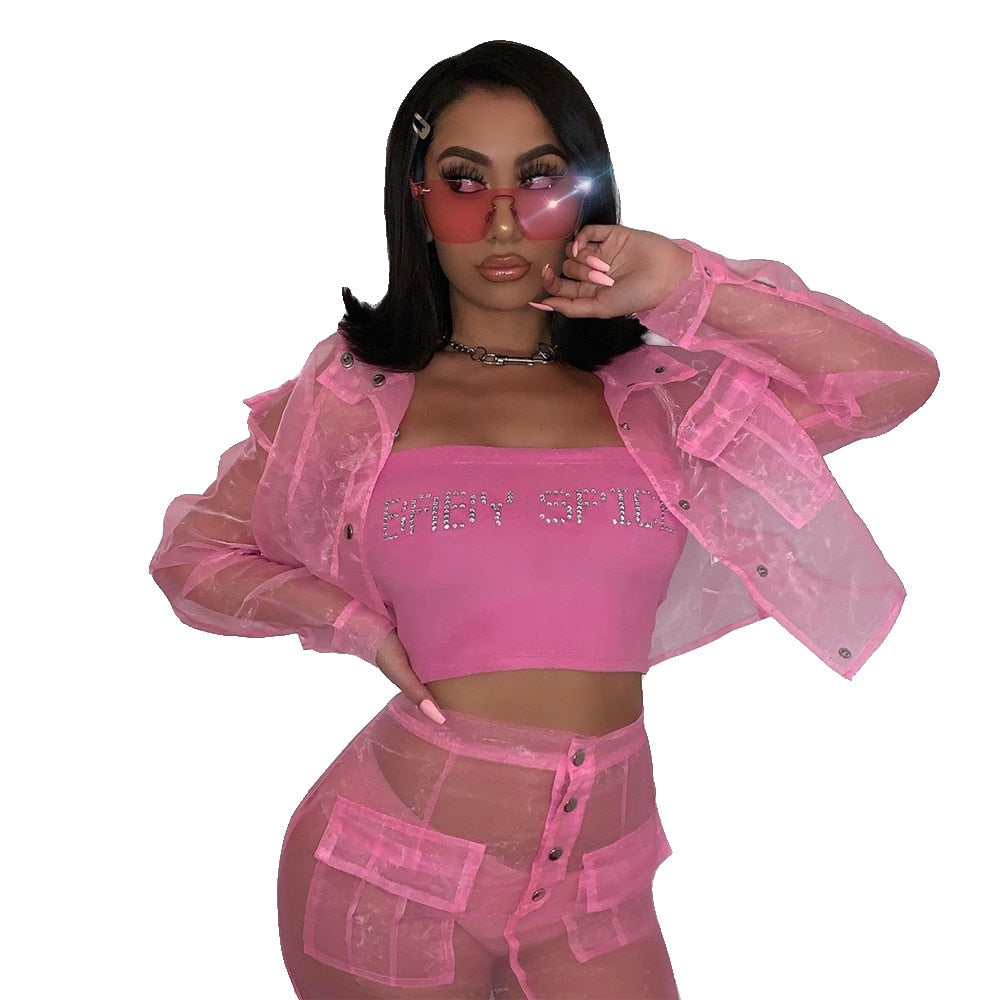 Waifuu 2 Piece Set Summer See Through