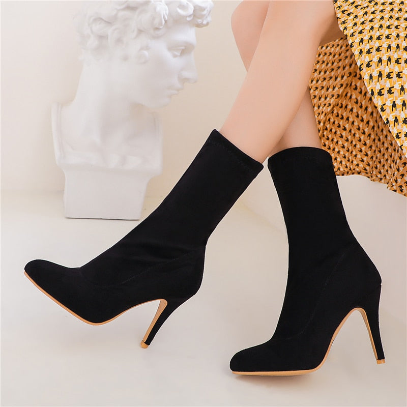 Deadwood Suede Stiletto Boots