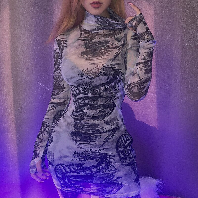 Pearl Dragon Mini Dress