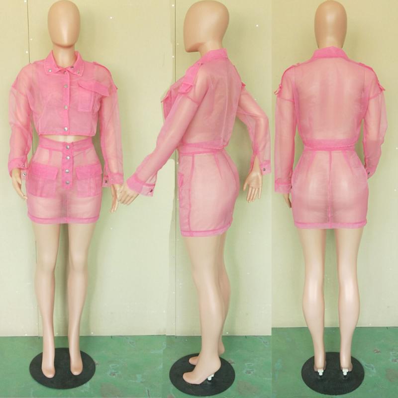 Waifuu 2 Piece Set Summer See Through