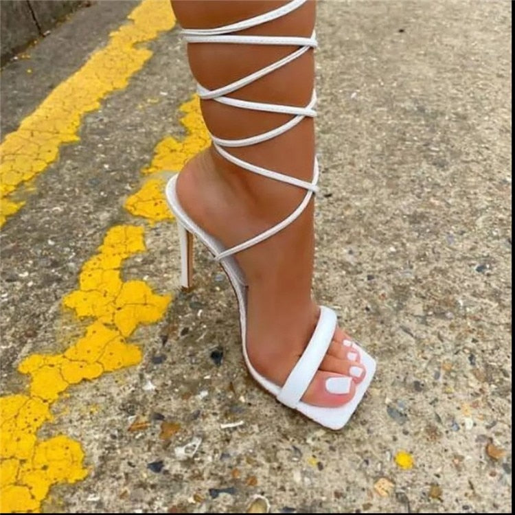 Twinkle Toeless Spaghetti Strap Heels