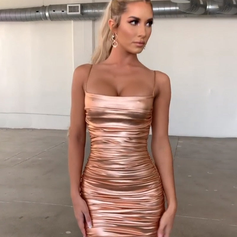 Tarus Metallic Mini Dress