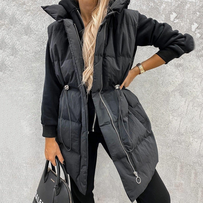 Frontier Oversize Long Quilted Vest
