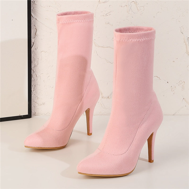 Deadwood Suede Stiletto Boots