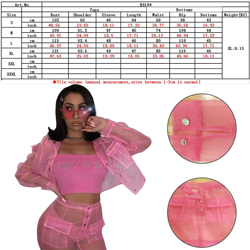 Waifuu 2 Piece Set Summer See Through
