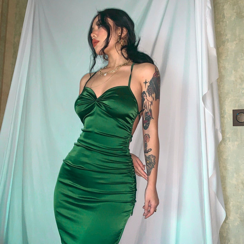Ellie Satin Maxi Slip Dress π
