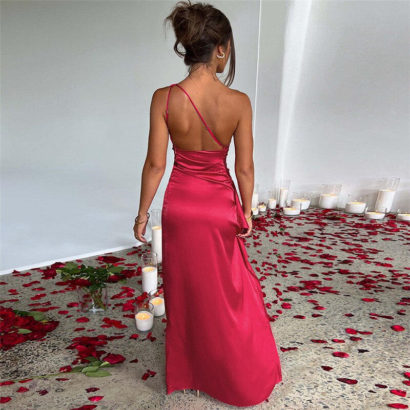 Julia Satin Maxi Dress 💜