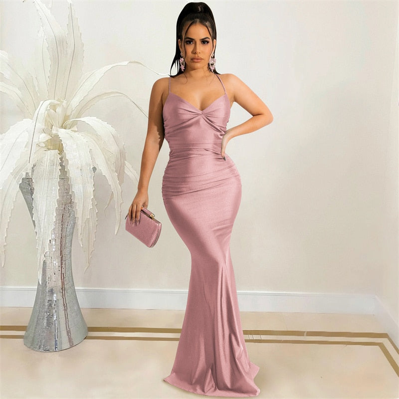 Ellie Satin Maxi Slip Dress π