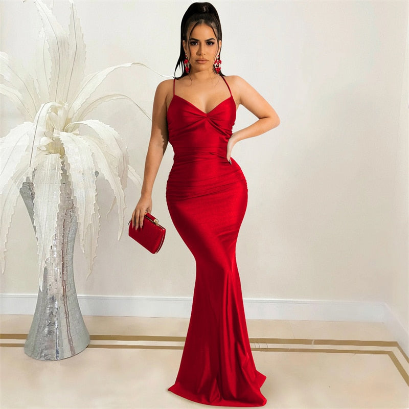 Ellie Satin Maxi Slip Dress π