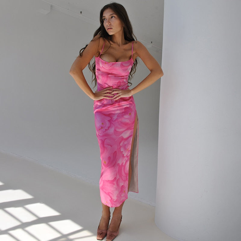 Sidney Pink Tulip Midi Dress