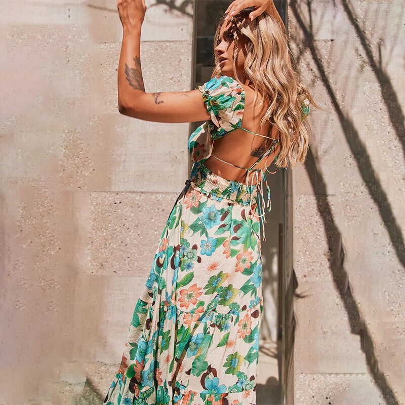 Revolver Floral Print Midi Dress 💜
