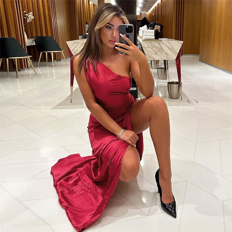 Julia Satin Maxi Dress 💜