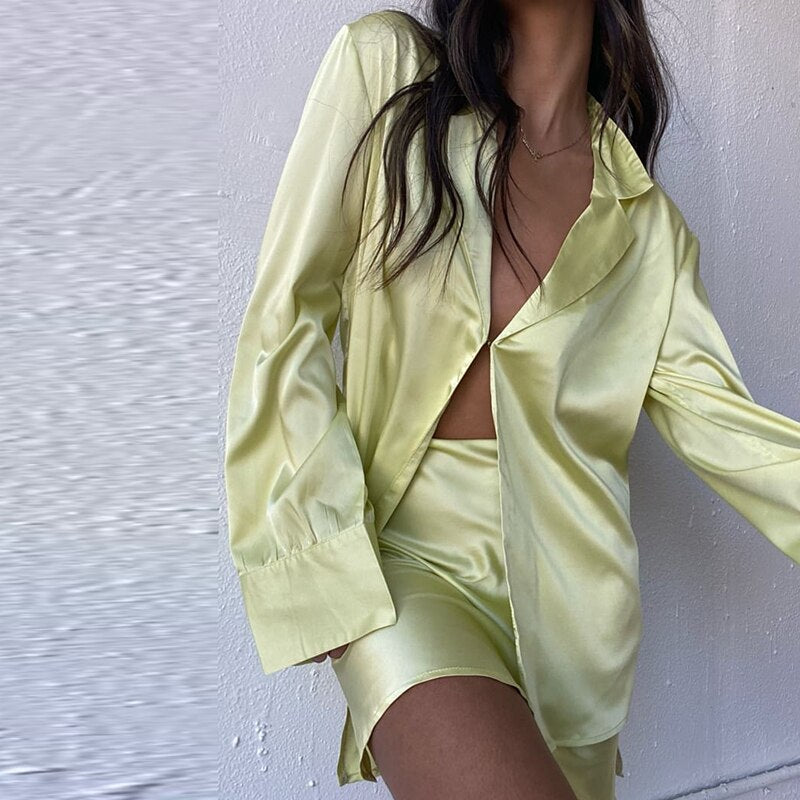 The Meg Satin Skirt 2 Piece Set 💜