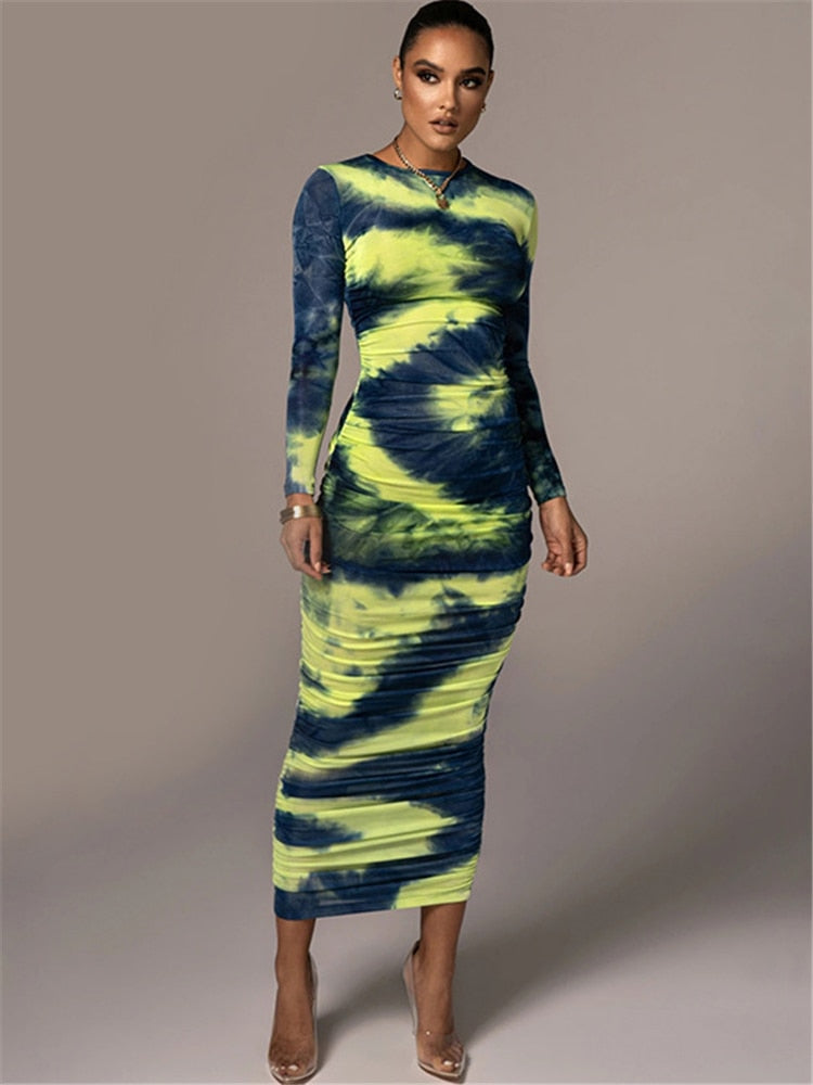 Koko Tie Die Bodycon 💜