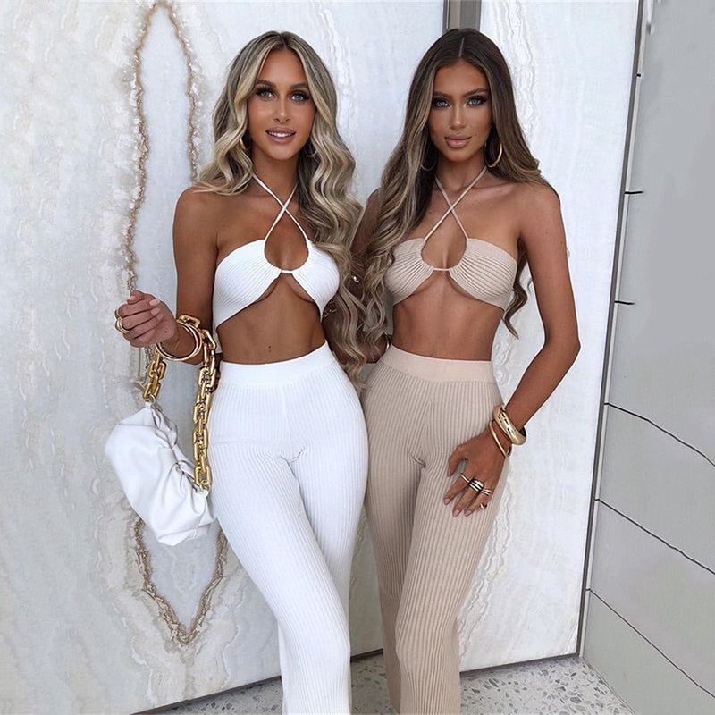 Aubrey Knitted Ribbed Two Piece Set 💜