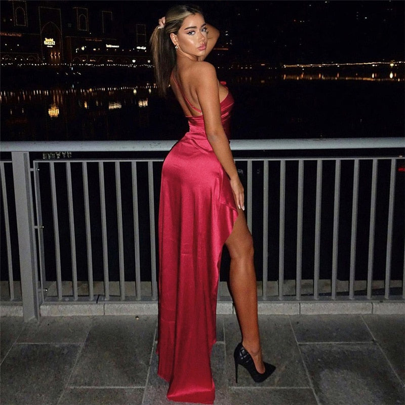 Julia Satin Maxi Dress 💜
