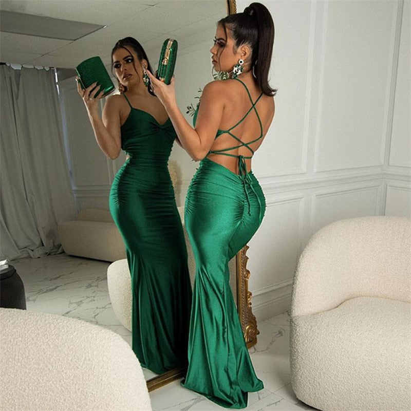 Ellie Satin Maxi Slip Dress π