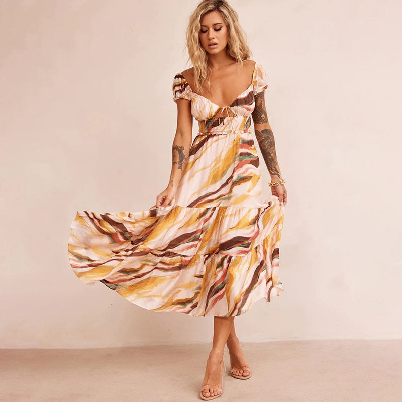 Revolver Floral Print Midi Dress 💜