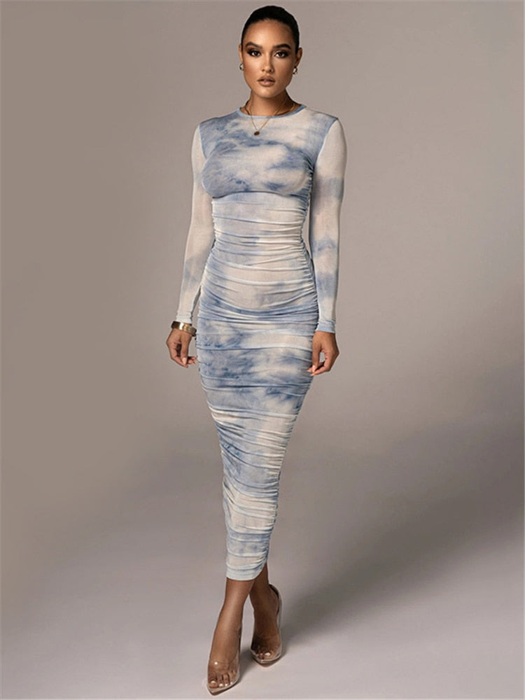 Koko Tie Die Bodycon 💜