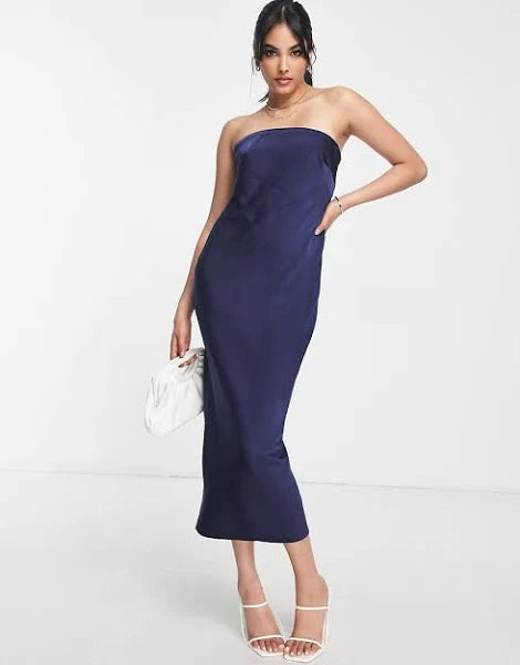Charlie Strapless Satin Dress