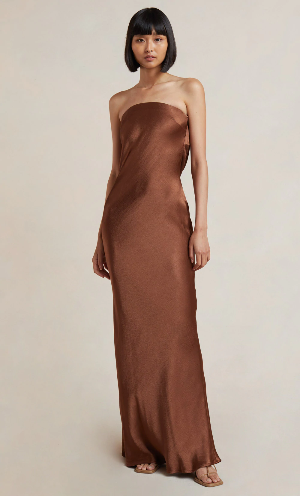 Charlie Strapless Satin Dress