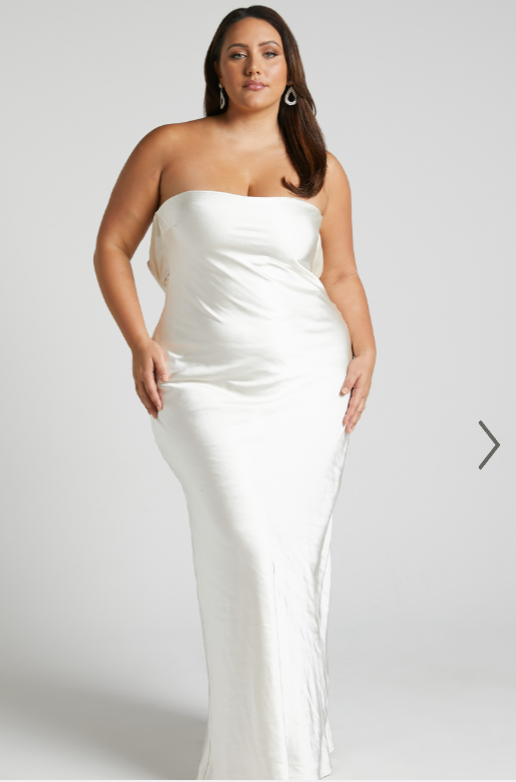 Charlie Strapless Satin Dress