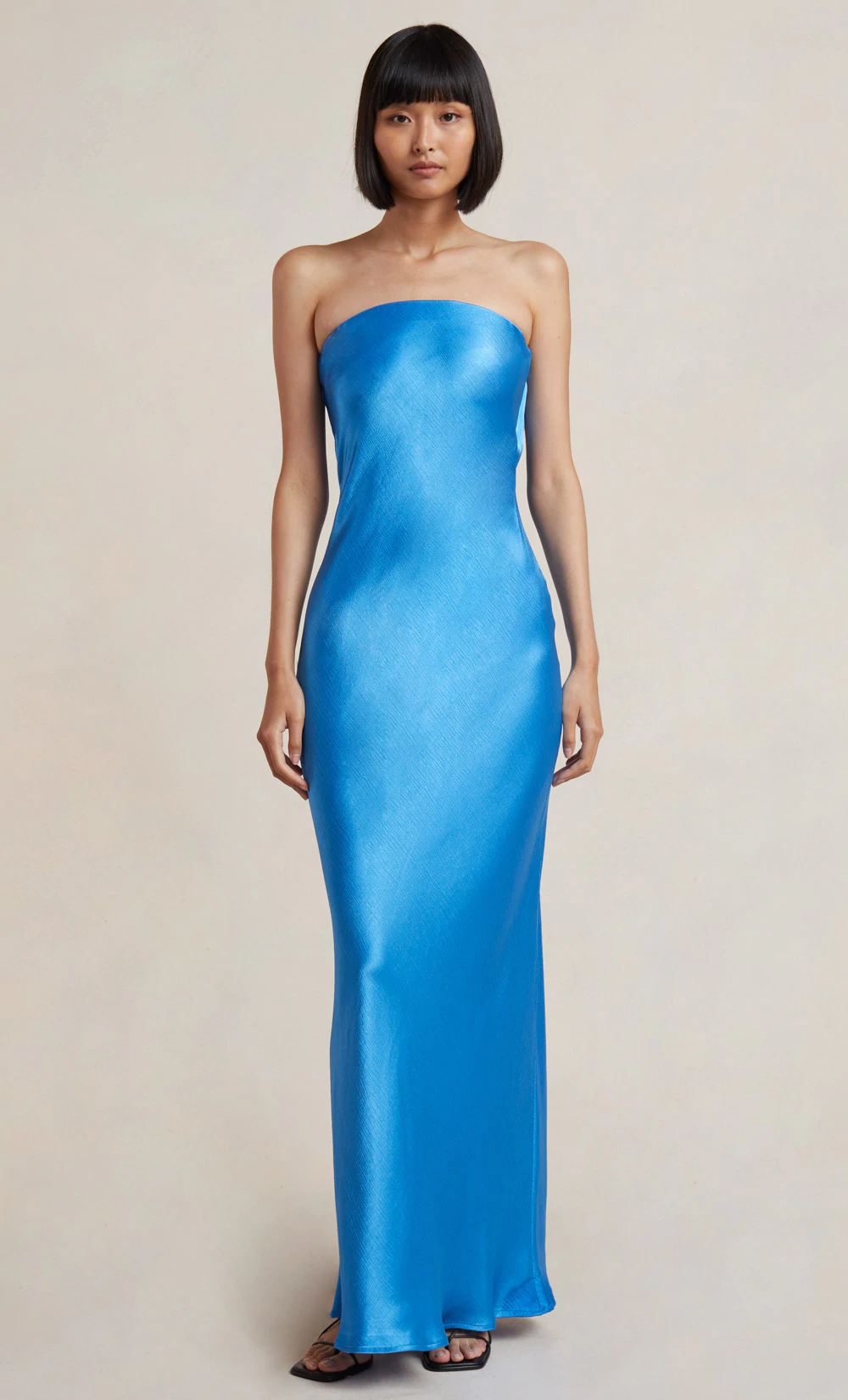 Charlie Strapless Satin Dress