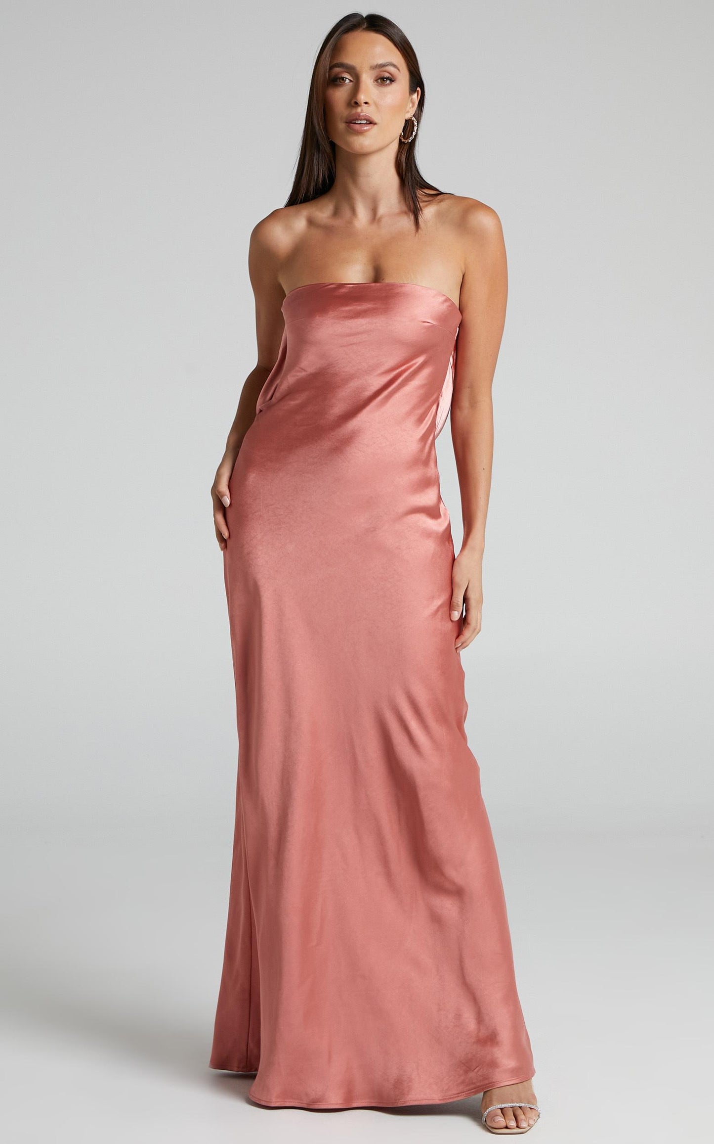Charlie Strapless Satin Dress