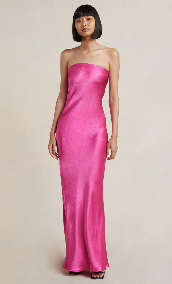 Charlie Strapless Satin Dress