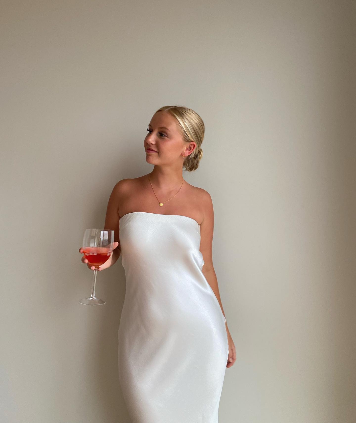 Charlie Strapless Satin Dress