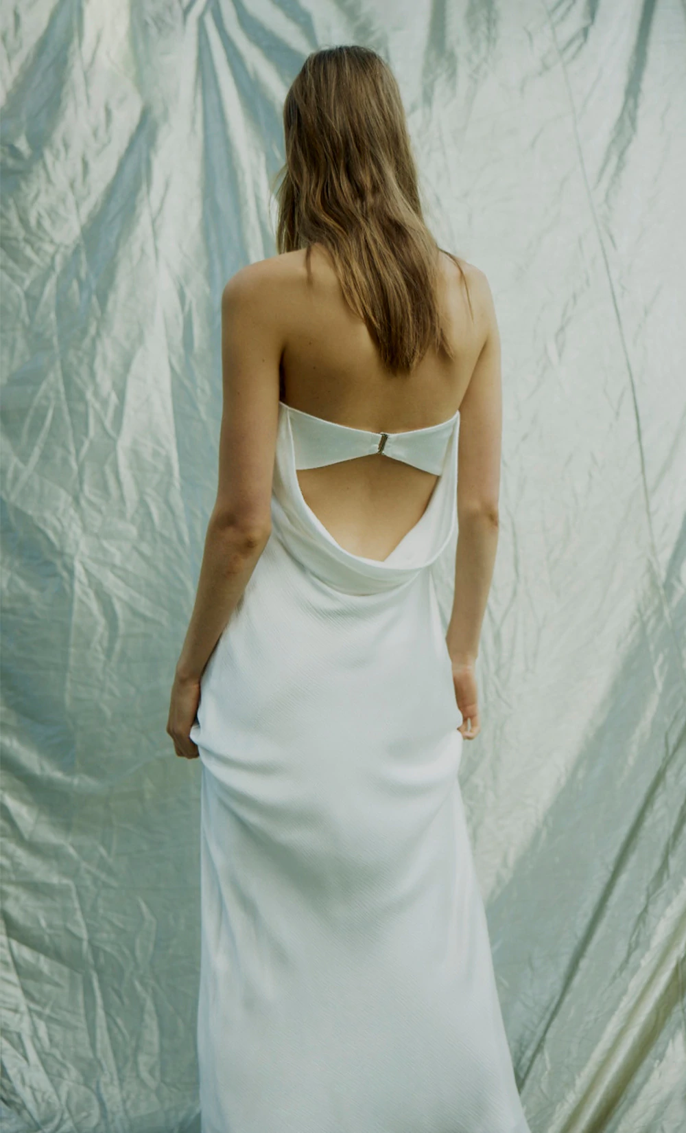 Charlie Strapless Satin Dress