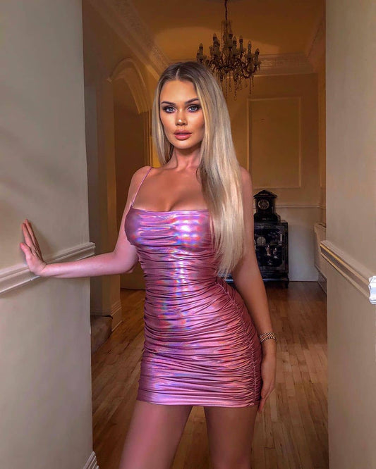 Tarus Metallic Mini Dress